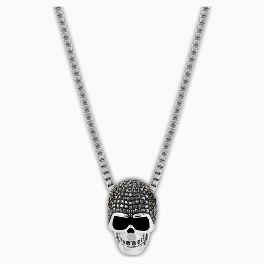 Swarovski Taddeo Skull Pendant Necklace RARE